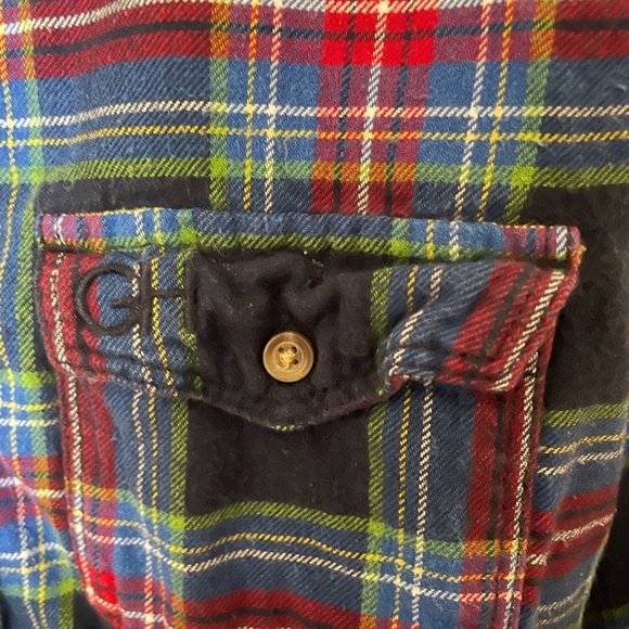 GILLY HICKS WOMEN PLAID FLANNEL LONG SLEEVE SHIRT - Picture 3 of 5